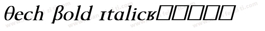 Tech Bold Italic字体转换